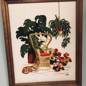 SALE True Vtg. Bohemian Embroidered artwork